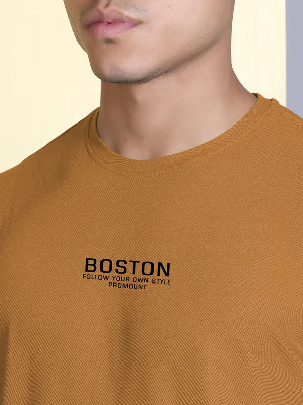 Brown_Polyester_Solid_T-Shirt_For_Men