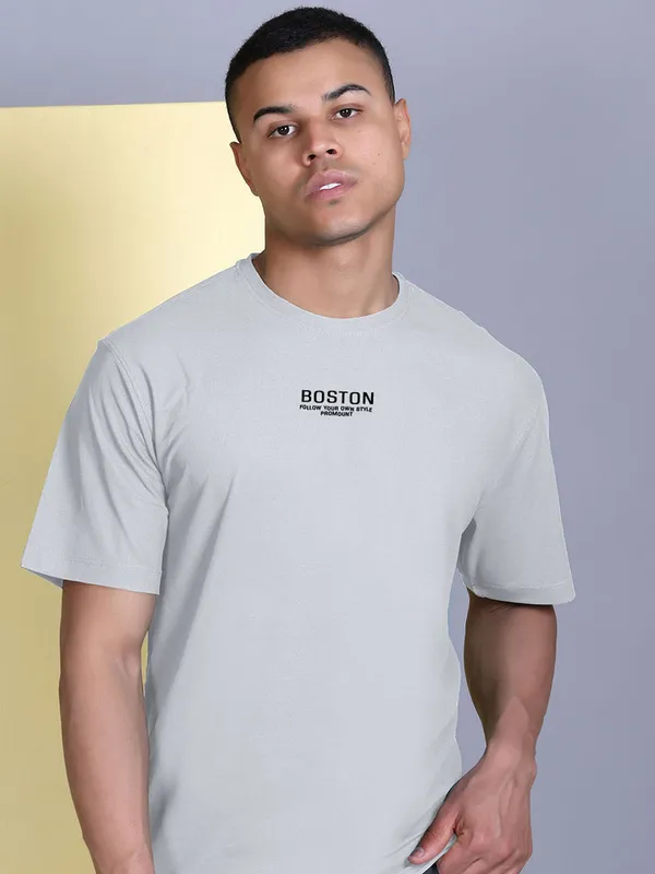 Grey_Polyester_Solid_T-Shirt_For_Men