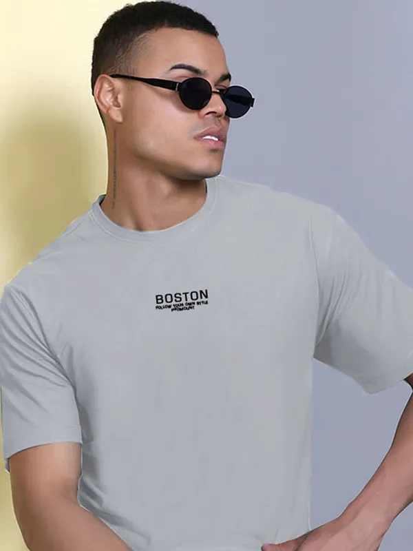 Grey_Polyester_Solid_T-Shirt_For_Men
