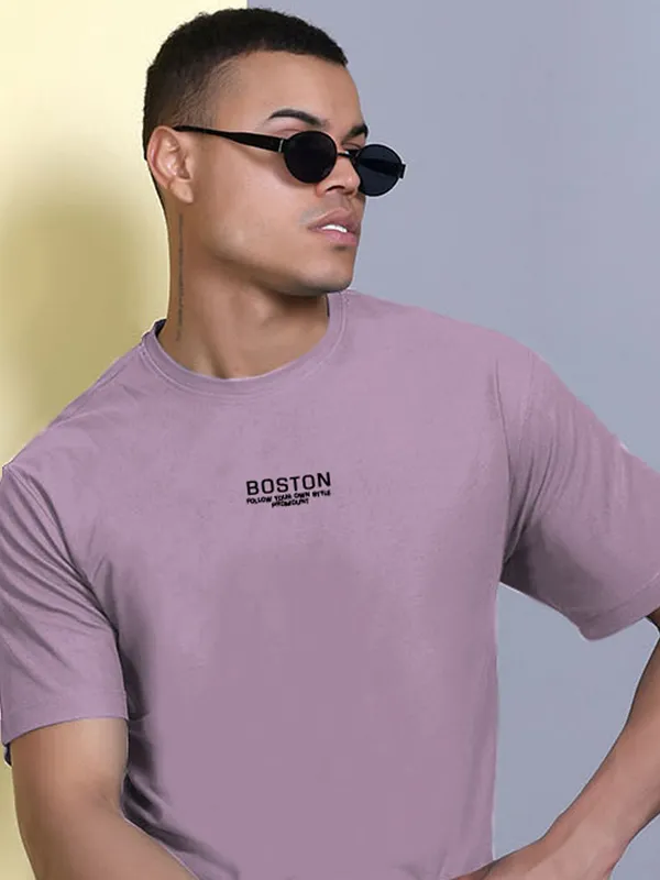Pink_Polyester_Solid_T-Shirt_For_Men