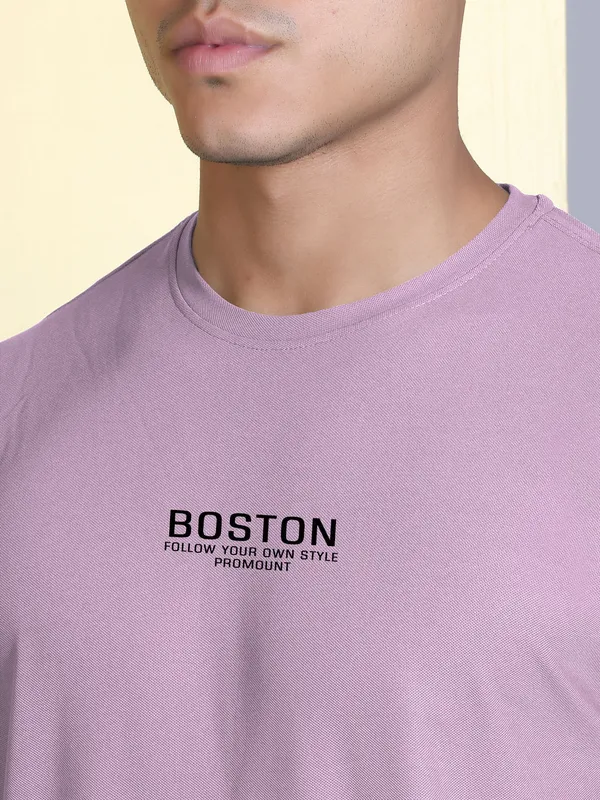 Pink_Polyester_Solid_T-Shirt_For_Men
