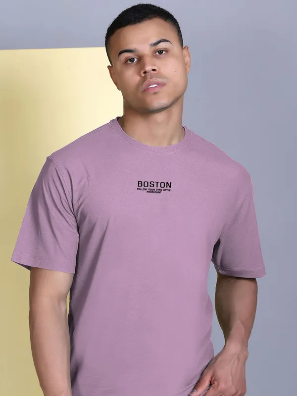 Pink_Polyester_Solid_T-Shirt_For_Men
