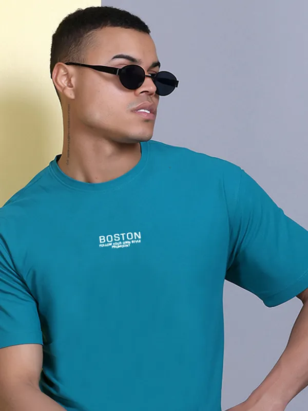 Light_Blue_Polyester_Solid_T-Shirt_For_Men