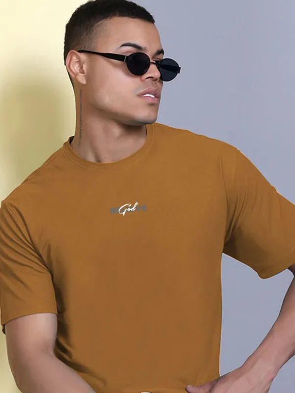Brown_Polyester_Solid_T-Shirt_For_Men