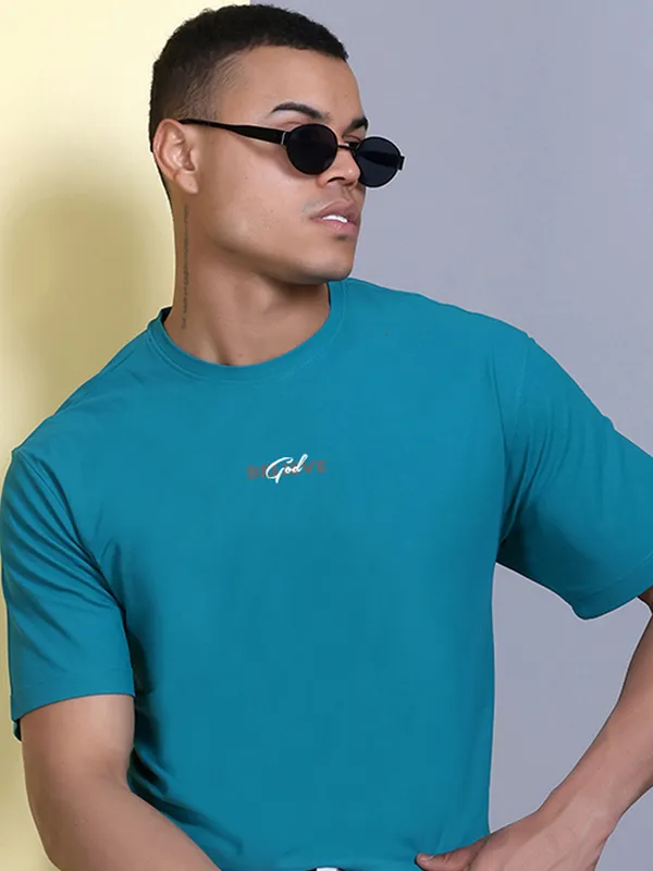 Light_Blue_Polyester_Solid_T-Shirt_For_Men