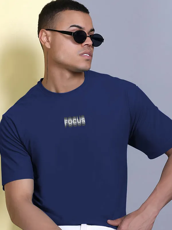 Blue_Polyester_Solid_T-Shirt_For_Men