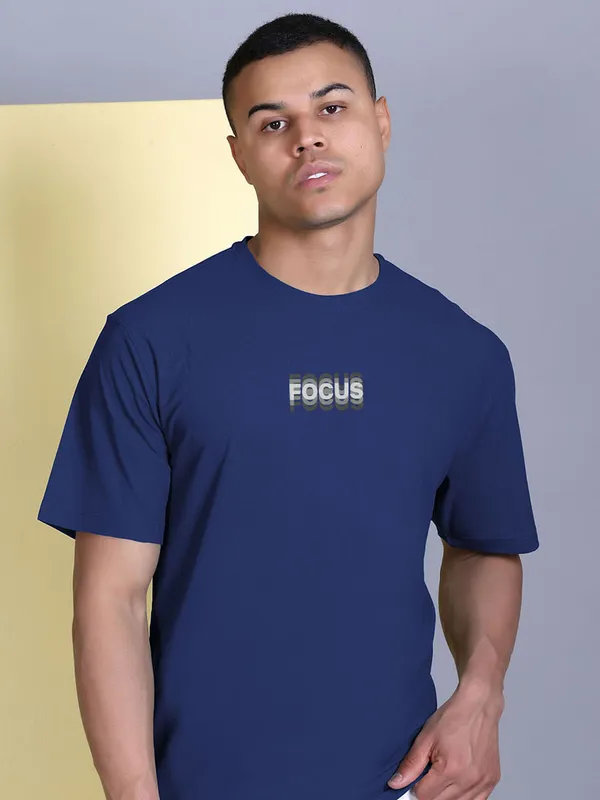 Blue_Polyester_Solid_T-Shirt_For_Men