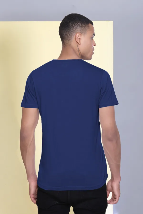 Blue_Polyester_Solid_T-Shirt_For_Men