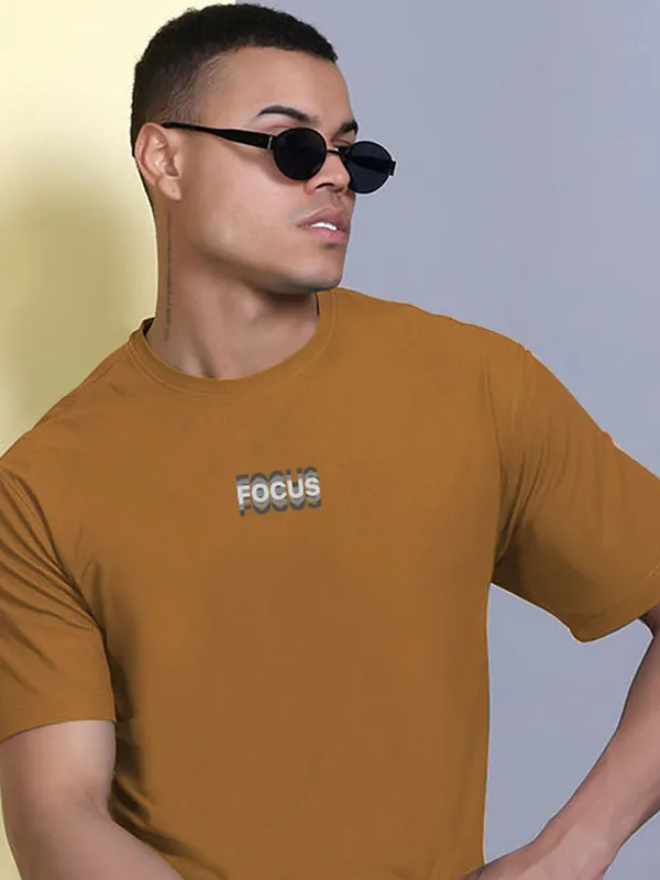 Brown_Polyester_Solid_T-Shirt_For_Men