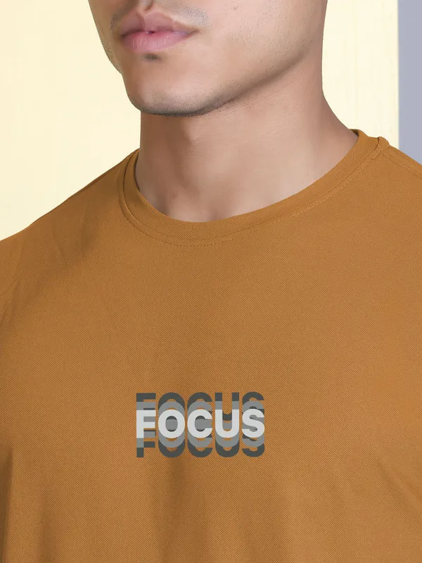 Brown_Polyester_Solid_T-Shirt_For_Men