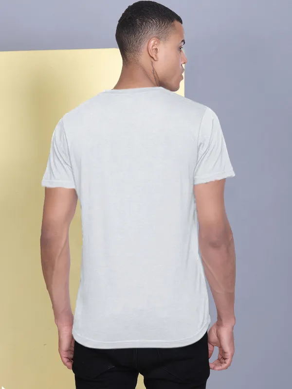 Grey_Polyester_Solid_T-Shirt_For_Men
