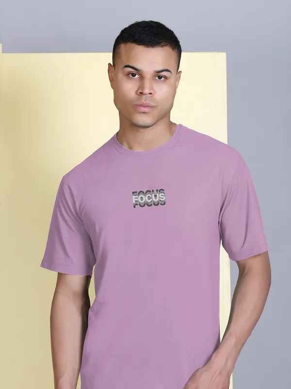 Pink_Polyester_Solid_T-Shirt_For_Men