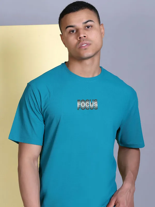 Light_Blue_Polyester_Solid_T-Shirt_For_Men