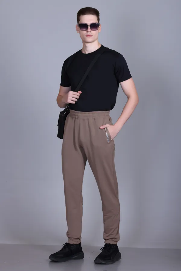 White_Polyester_Solid_Track_Pant_For_Men