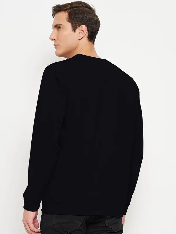Black_Cotton_Blend_Printed_Full_Sleeve_Round_Neck_Sweatshirt_For_Men