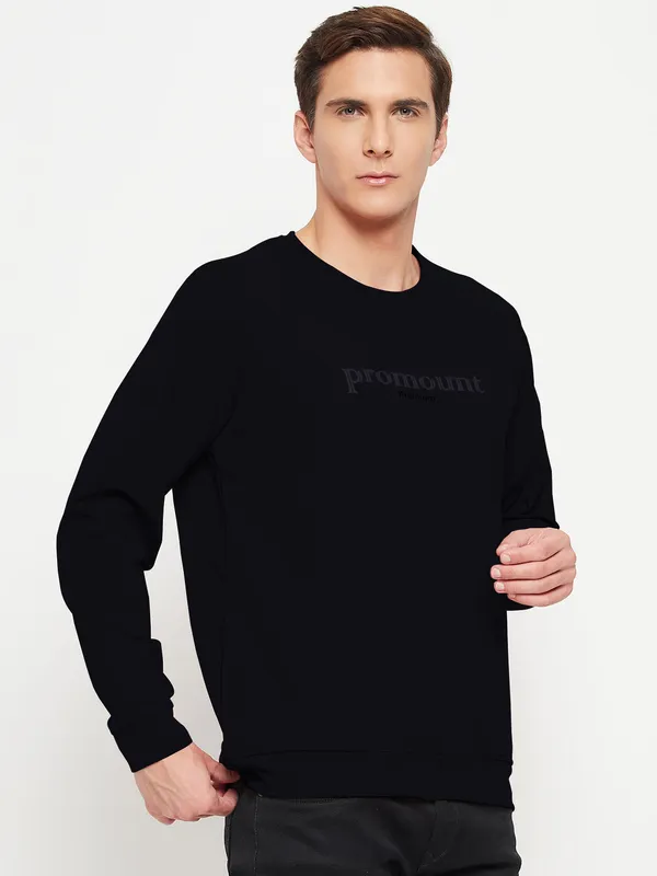 Black_Cotton_Blend_Printed_Full_Sleeve_Round_Neck_Sweatshirt_For_Men