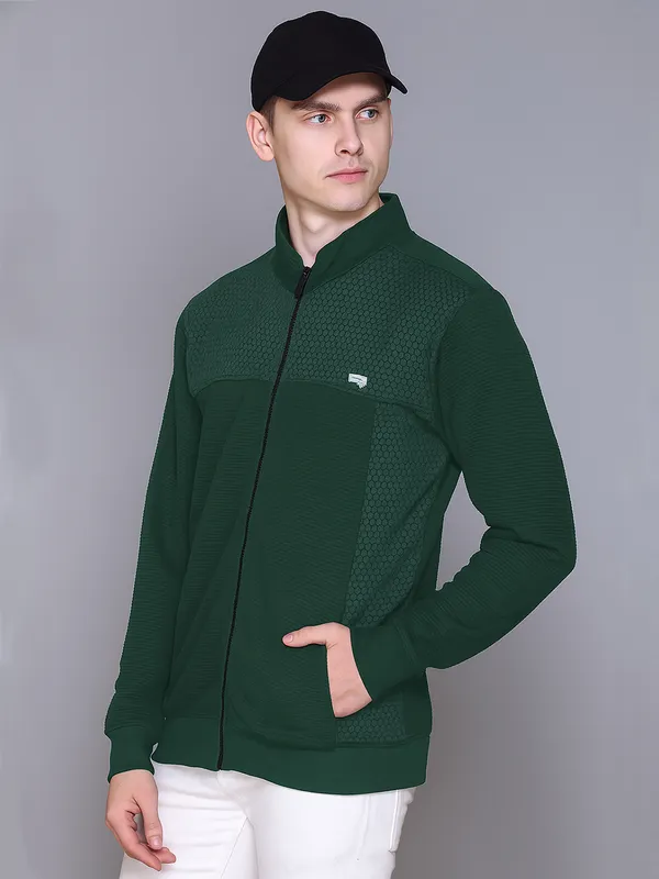 Green_Cotton_Blend_Solid_Full_Sleeve_High_Neck_Sweatshirt_For_Men