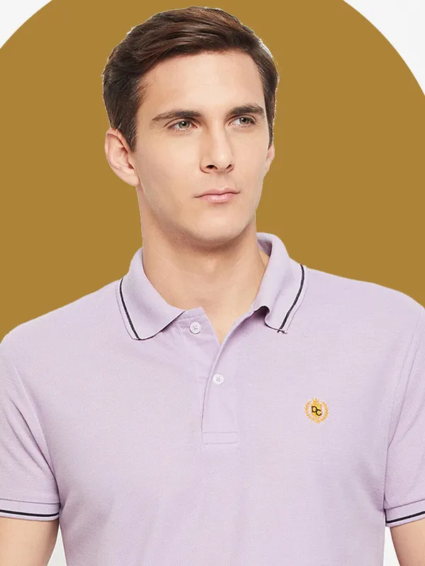 Purple_Cotton_Blend_Solid_T-Shirt_For_Men