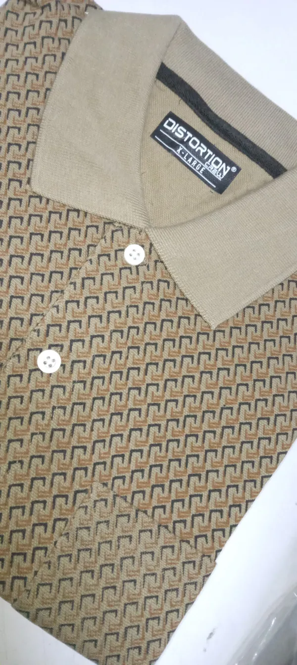 Beige_Polycotton_Printed_T-Shirt_For_Men