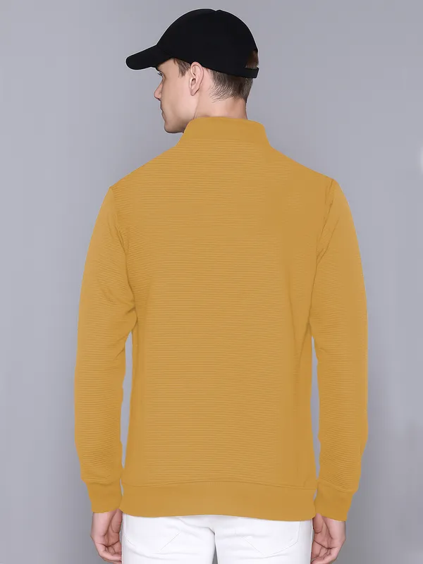 Yellow_Cotton_Blend_Solid_Full_Sleeve_High_Neck_Sweatshirt_For_Men