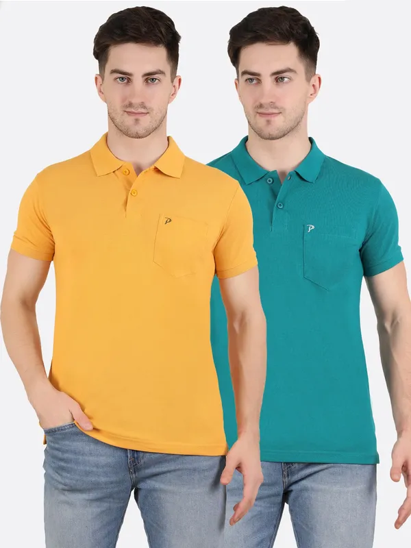 Gold_Cotton_Blend_Solid_T-Shirt_For_Men_(_Pack_of_2_)