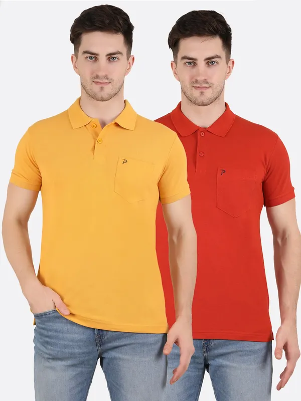 Gold_Cotton_Blend_Solid_T-Shirt_For_Men_(_Pack_of_2_)