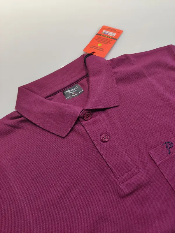 Purple_Cotton_Blend_Solid_T-Shirt_For_Men