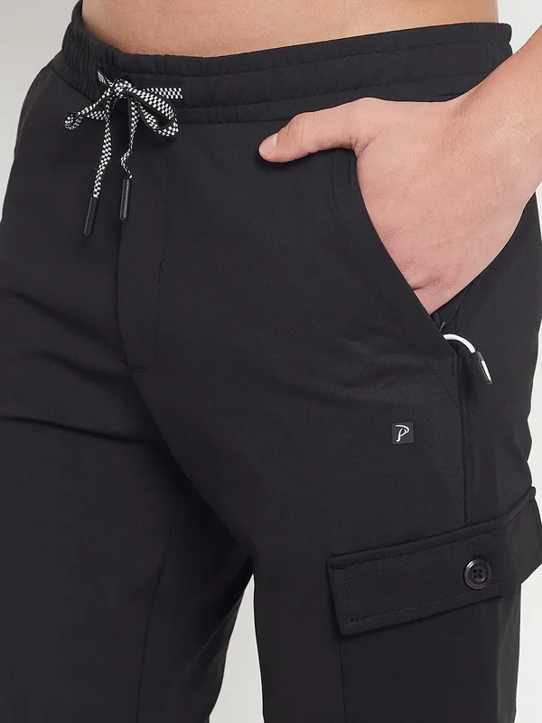 Black_Nylon_Solid_Track_Pant_For_Men