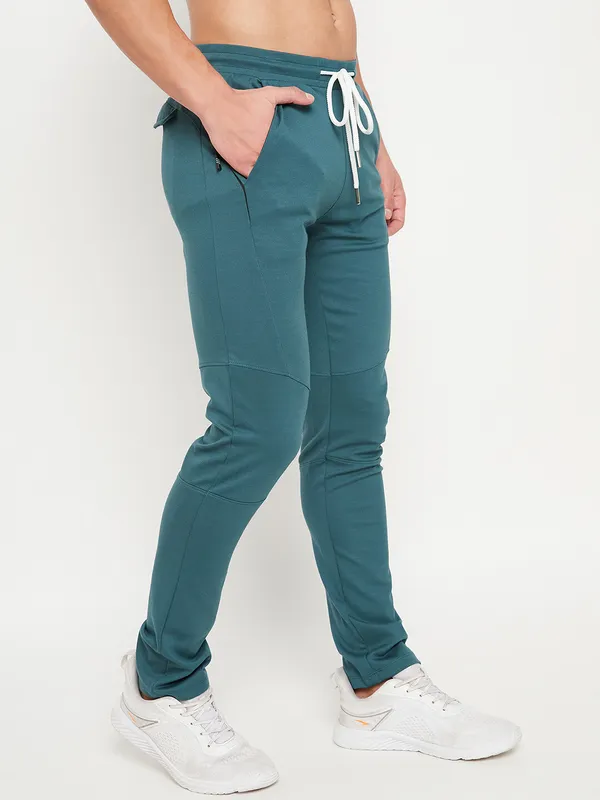 Green_Nylon_Solid_Track_Pant_For_Men