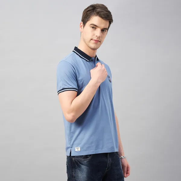 Dark_Blue_Cotton_Blend_Solid_T-Shirt_For_Men