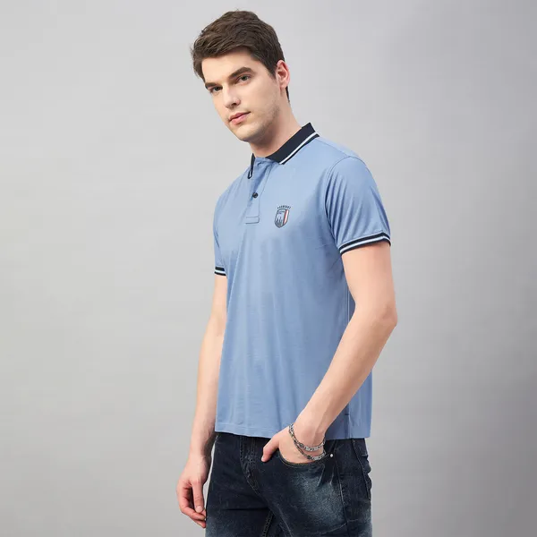 Dark_Blue_Cotton_Blend_Solid_T-Shirt_For_Men