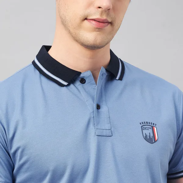 Dark_Blue_Cotton_Blend_Solid_T-Shirt_For_Men