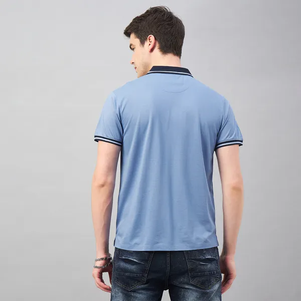 Dark_Blue_Cotton_Blend_Solid_T-Shirt_For_Men