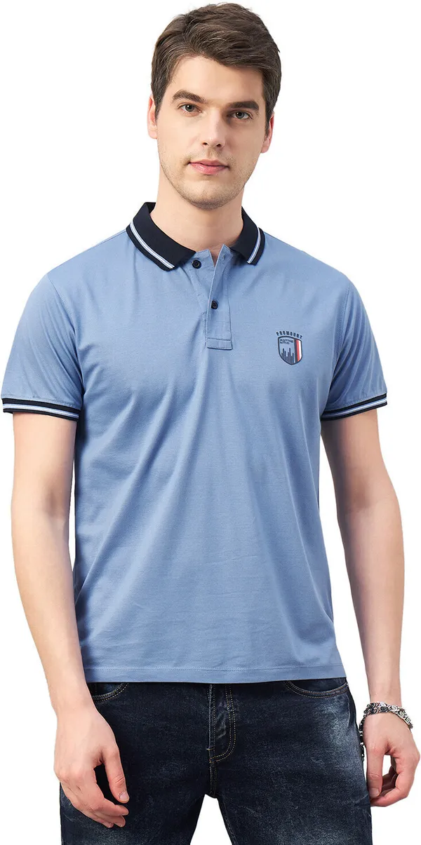 Dark_Blue_Cotton_Blend_Solid_T-Shirt_For_Men