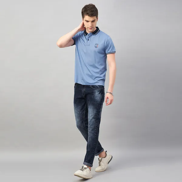 Dark_Blue_Cotton_Blend_Solid_T-Shirt_For_Men