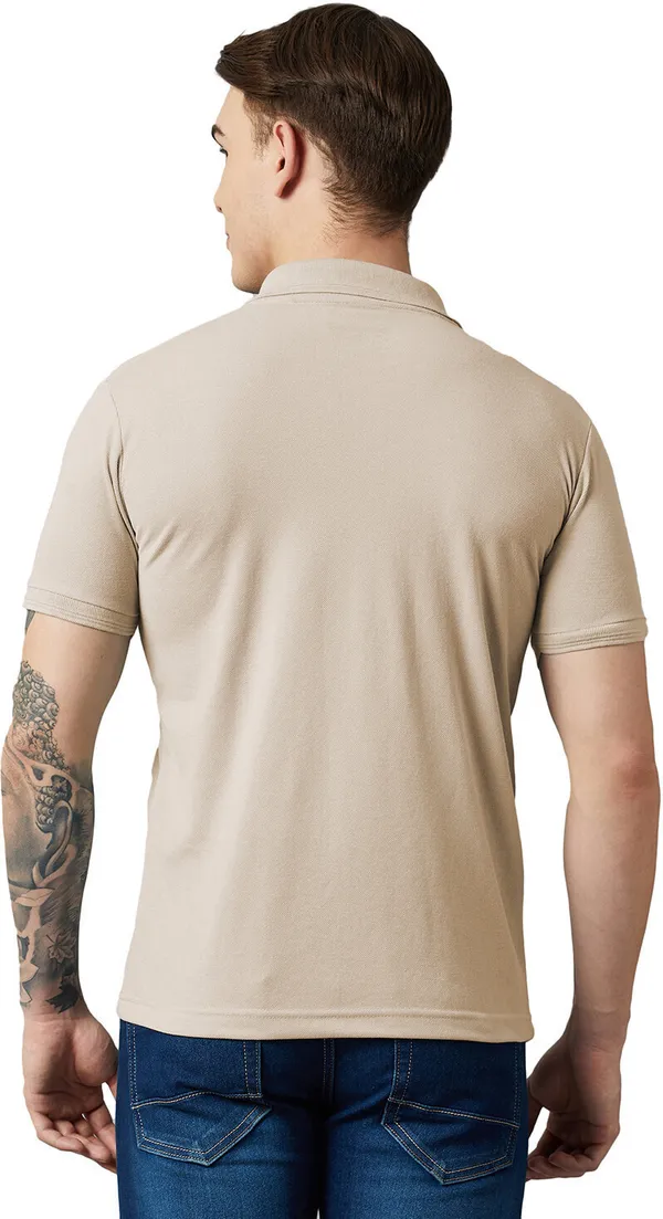 Beige_Cotton_Blend_Solid_T-Shirt_For_Men