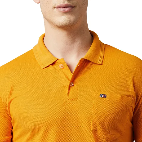 Gold_Cotton_Blend_Solid_T-Shirt_For_Men