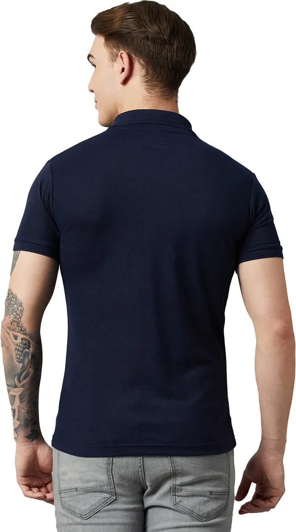 Dark_Blue_Cotton_Blend_Solid_T-Shirt_For_Men