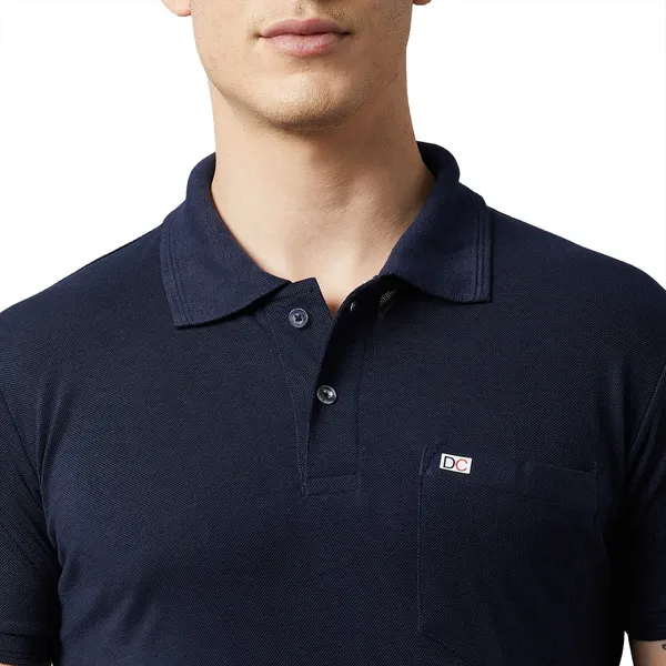 Dark_Blue_Cotton_Blend_Solid_T-Shirt_For_Men