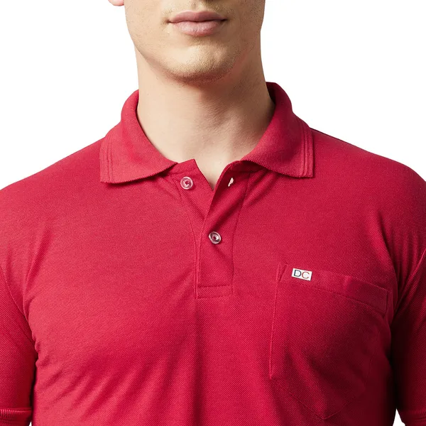 Red_Cotton_Blend_Solid_T-Shirt_For_Men