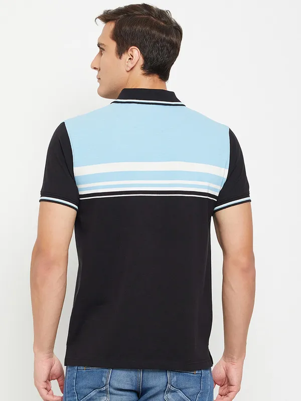 Black_Cotton_Blend_Colorblock_T-Shirt_For_Men