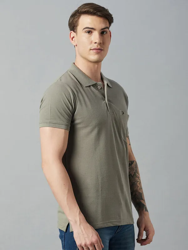 Grey_Cotton_Blend_Solid_T-Shirt_For_Men