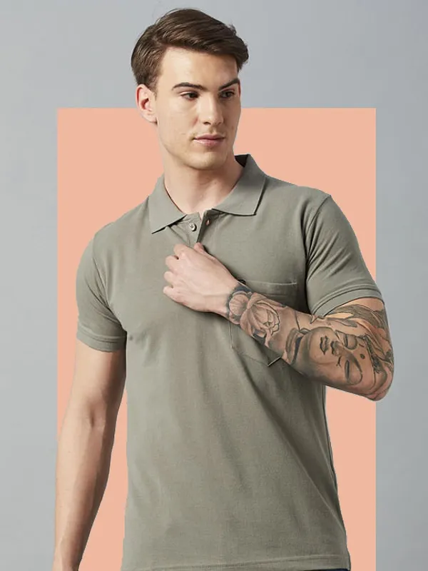 Grey_Cotton_Blend_Solid_T-Shirt_For_Men