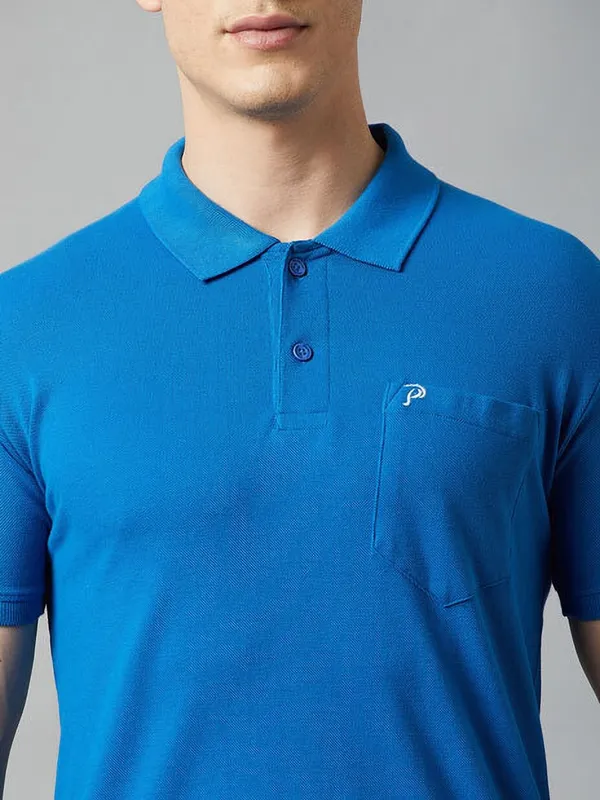 Dark_Blue_Cotton_Blend_Solid_T-Shirt_For_Men