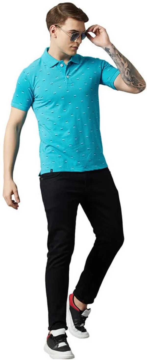 Light_Blue_Cotton_Blend_Printed_T-Shirt_For_Men