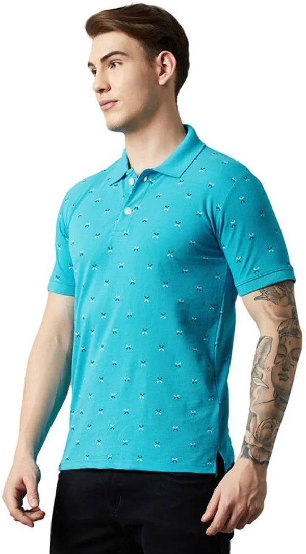 Light_Blue_Cotton_Blend_Printed_T-Shirt_For_Men
