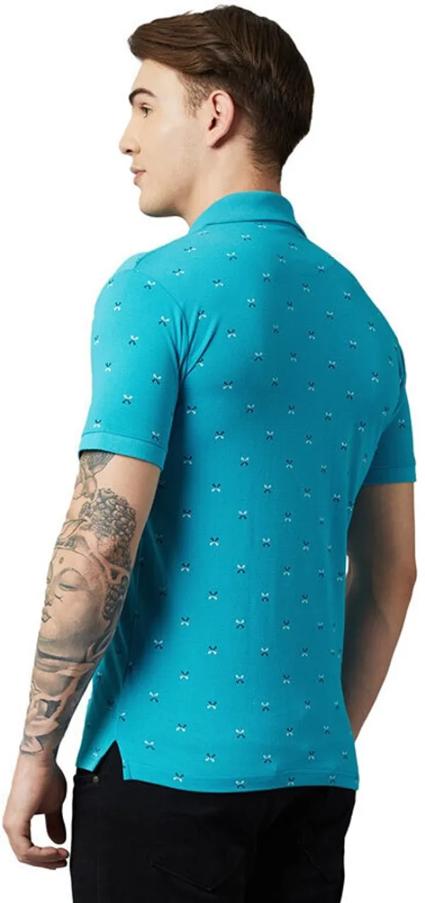 Light_Blue_Cotton_Blend_Printed_T-Shirt_For_Men