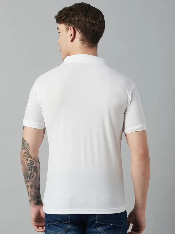 White_Cotton_Blend_Solid_T-Shirt_For_Men