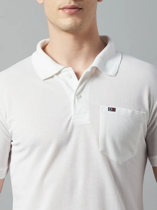 White_Cotton_Blend_Solid_T-Shirt_For_Men