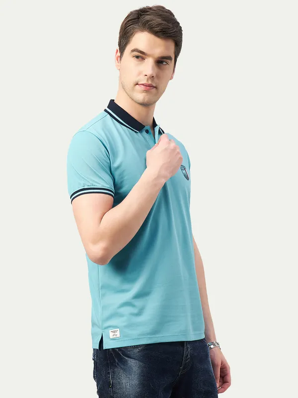 Purple_Cotton_Blend_Solid_T-Shirt_For_Men